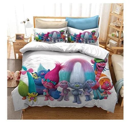 Trolls Poppy 1 Duvet Cover Pillowcase Home Decor 3D Bedding Set 4652