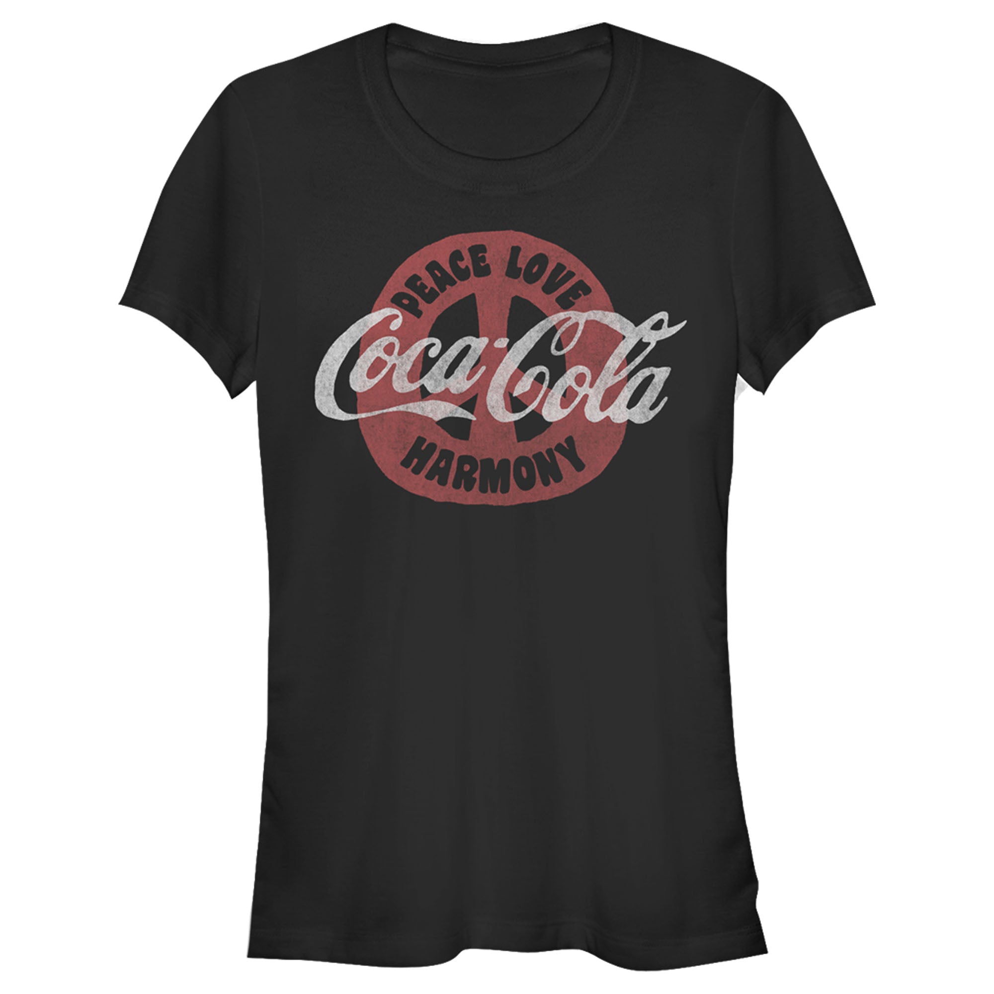 Coca Cola Junior’S Unity Peace Love Harmony  T-Shirt