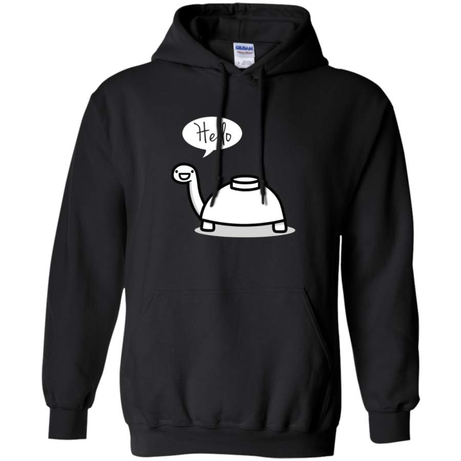 AGR Mine turtle stops by to say hello Gildan Pullover Hoodie