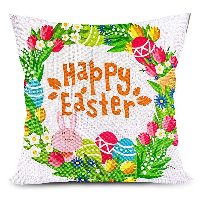 Cute Easter Pillow Covers Spring Pillow Cases Easter Throw Pillow Covers Throw Cushion Cover Pillowcase For Home Car Sofa Porch Swing Patio Lounge Decor