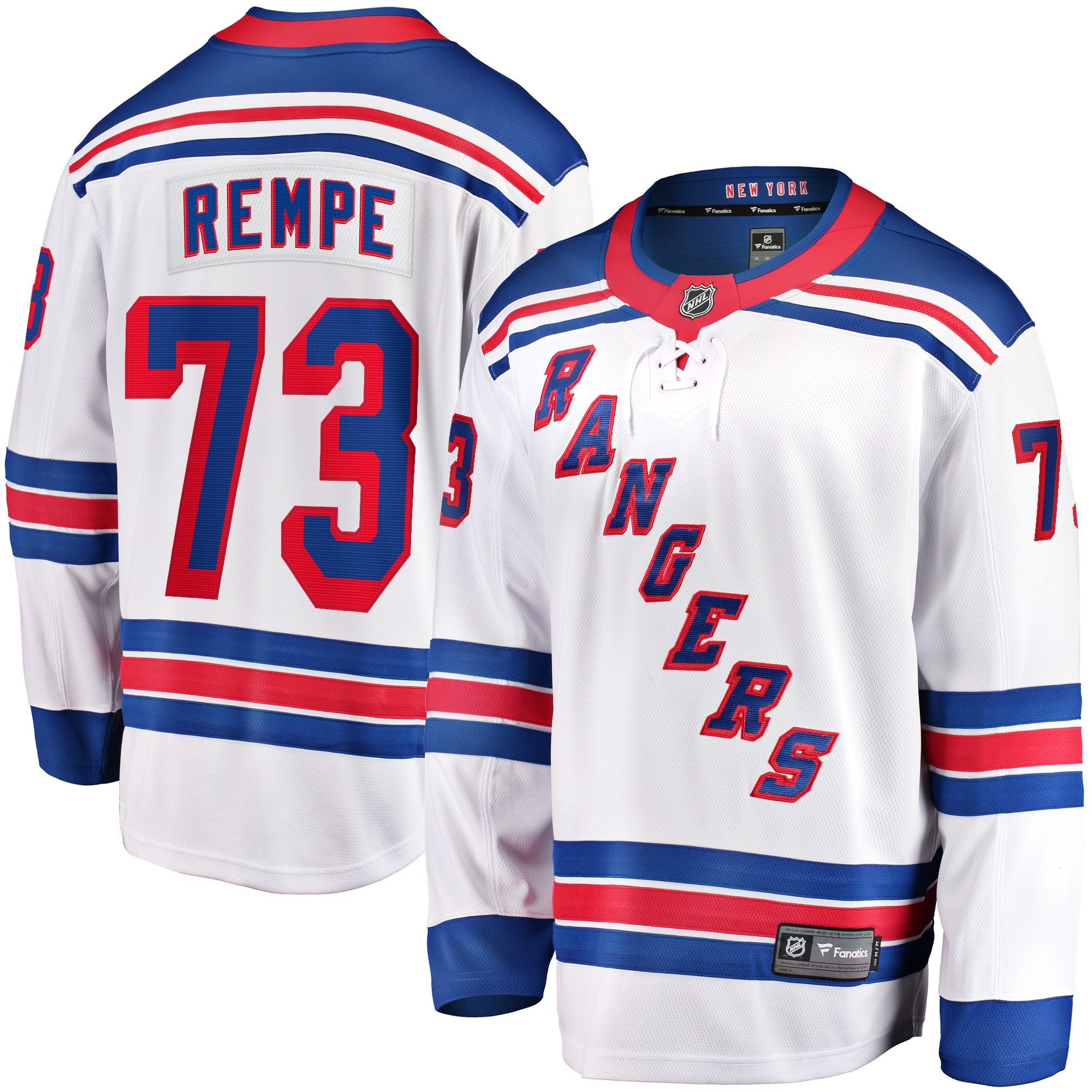 Matt Rempe New York Rangers Branded Away Premier Breakaway Player Jersey – White