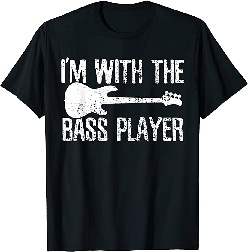 Bass Player Guitar Couple Girlfriend Vintage T-Shirt