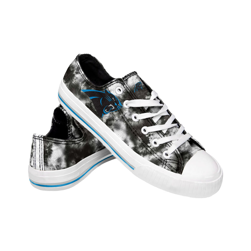 Carolina Panthers NFL Womens Low Top Tie-Dye Canvas Shoes