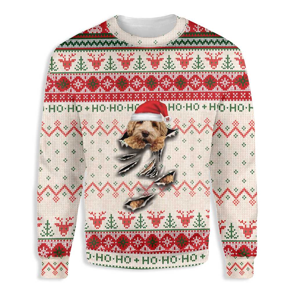 Ugly Christmas Labradoodle Scratch Ez12 1510 All Over Print Sweatshirt