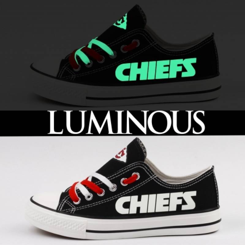 Kansas City Chiefs Canvas Shoes, Chiefs Sneakers, Tennis Shoes T-DF09HY