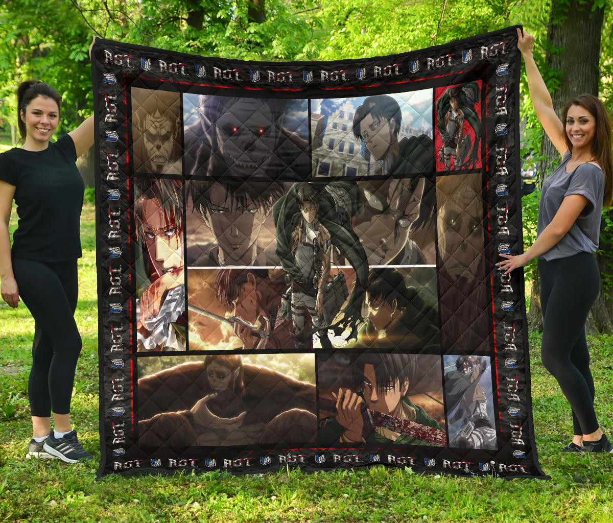 Beast Titan Vs Levi Attack On Titan Premium Quilt Blanket Anime Home Decor Custom For Fans Na032803