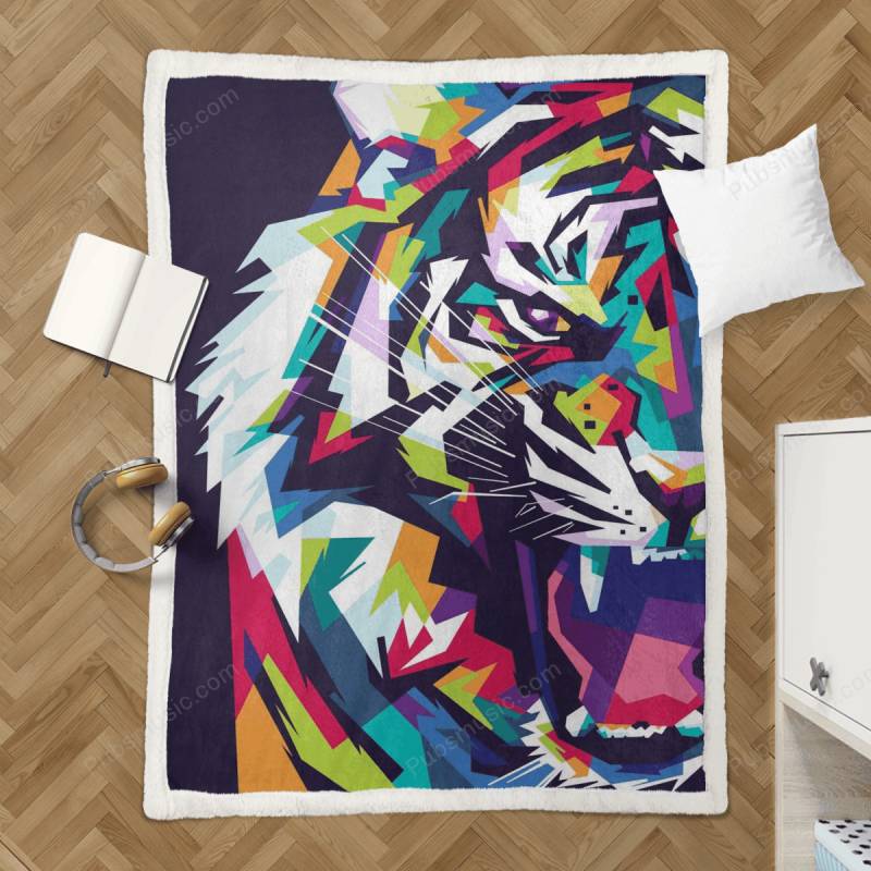 Tiger Pop Art – Pop Art Sherpa Fleece Blanket