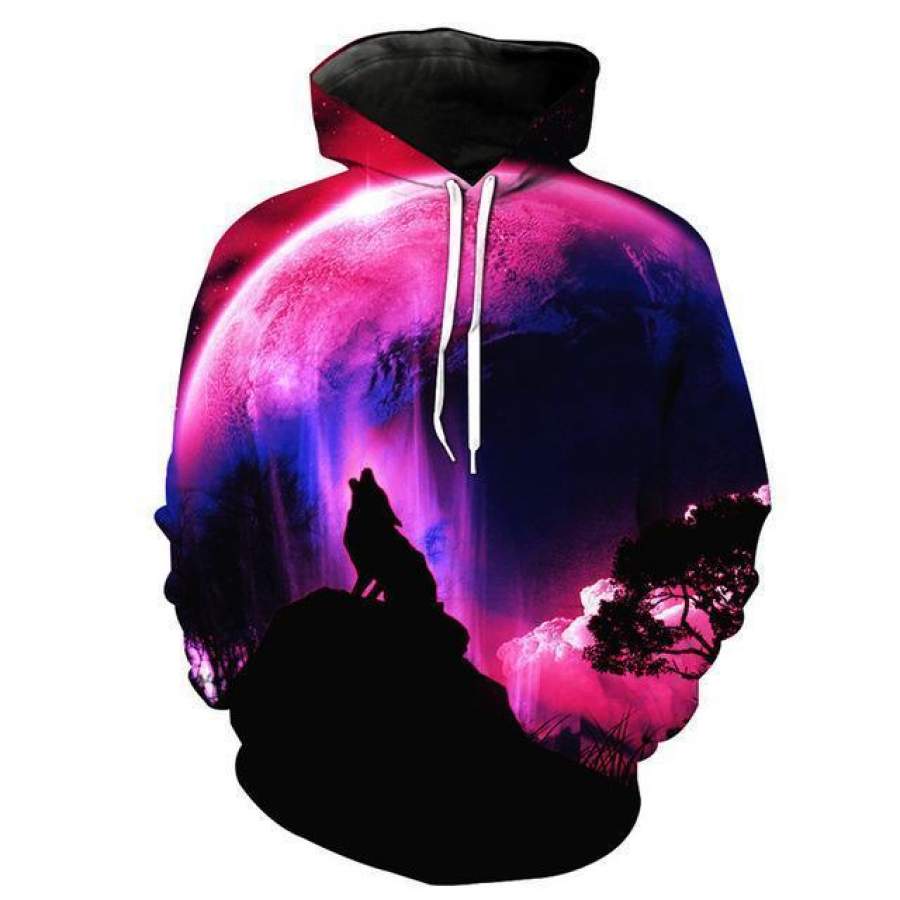 Plus Size 3D Hoodies Animal Print Hoody Sweatshirt Unisex Pullover with Big Pockets Tops