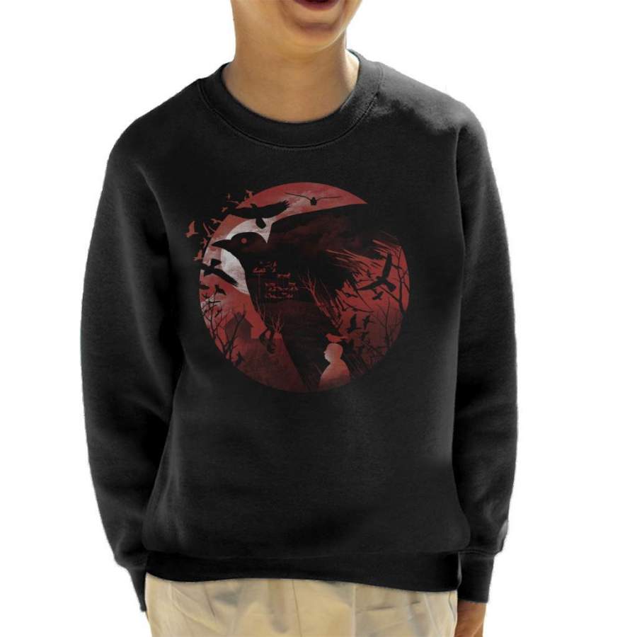 Alfred Hitchcock Silhouette The Birds Kid’s Sweatshirt