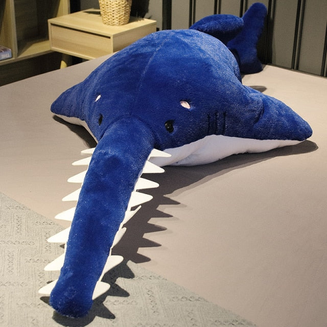 Cute Cartoon Sawfishes Shark Plush Pillow Doll Gift