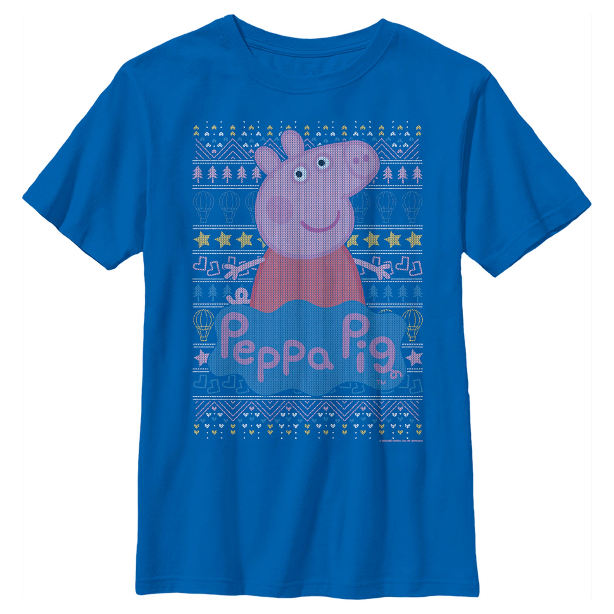 Boy’S Peppa Pig Distressed Christmas Sweater T-Shirt