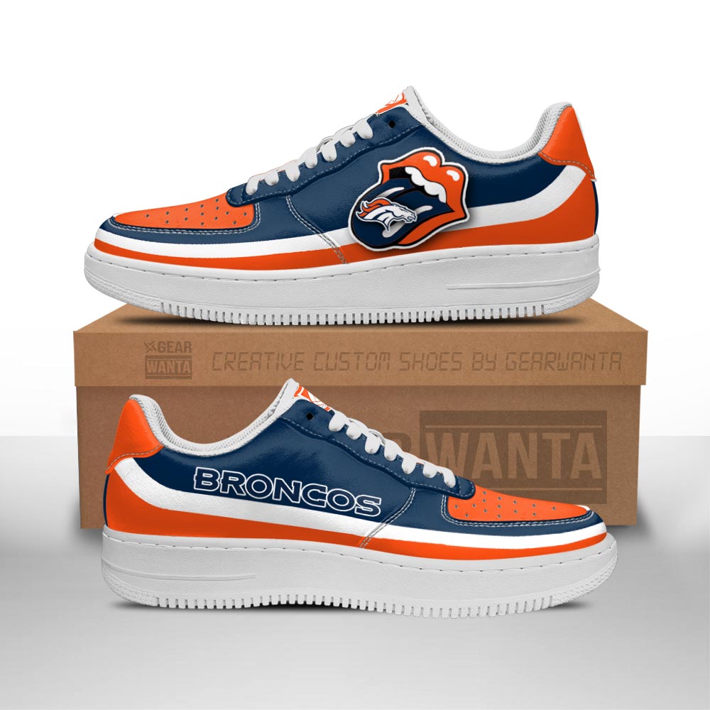 Denver Broncos Air Sneakers Custom Force Shoes Sexy Lips For Fans