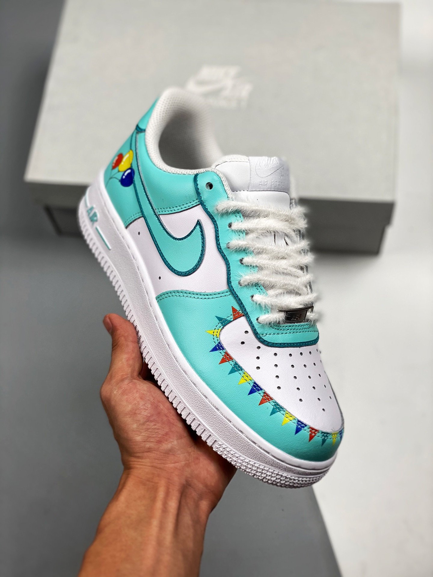 Custom Nike Air Force 1 White Green 5340998