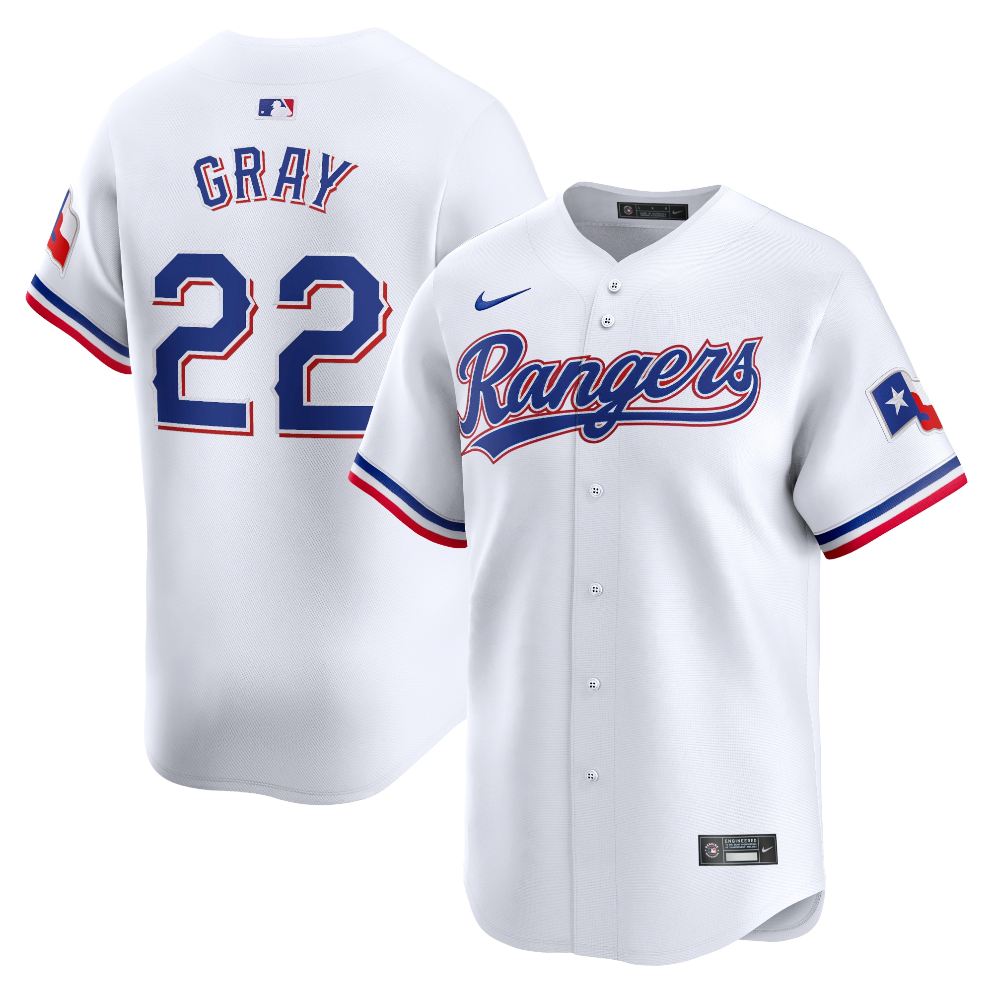 Jon Gray Texas Rangers Home Limited Player Jersey – White