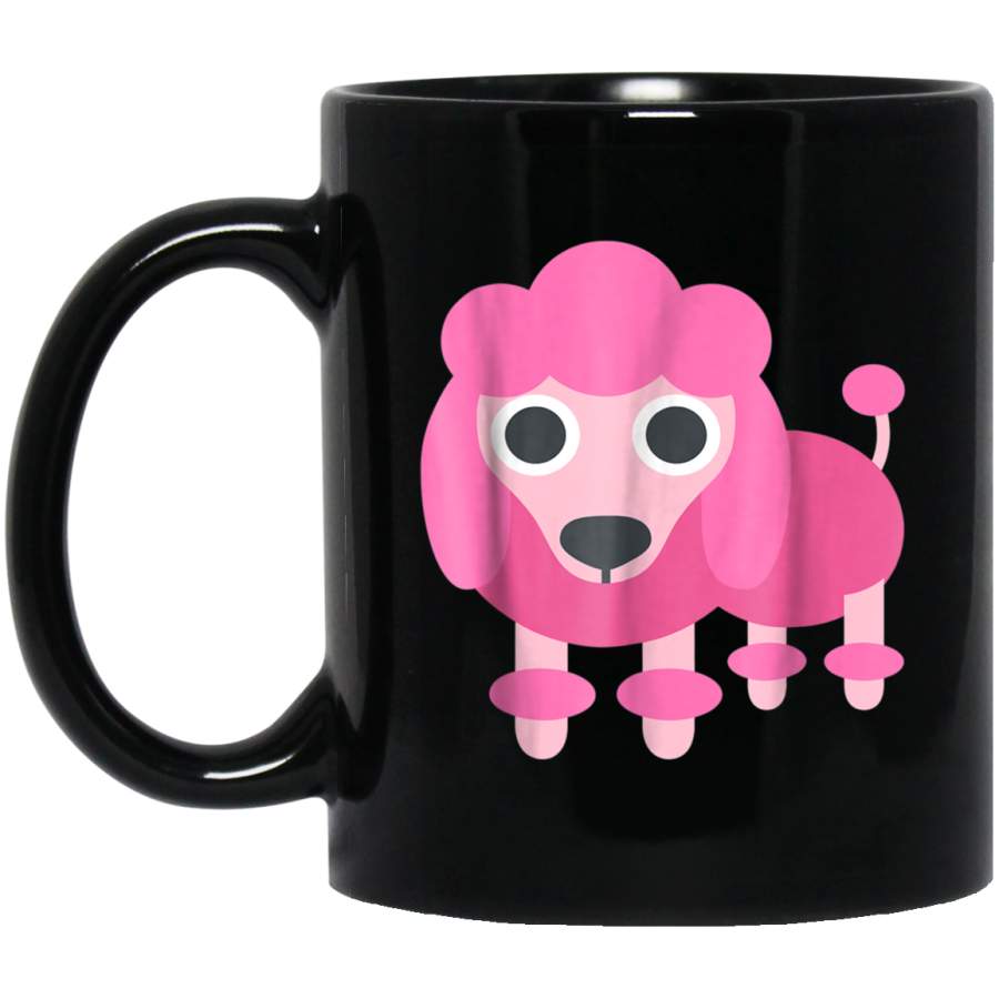 Pink Poodle Dog Cute Emoji Pet Puppy T Mug Mug Kids Animal