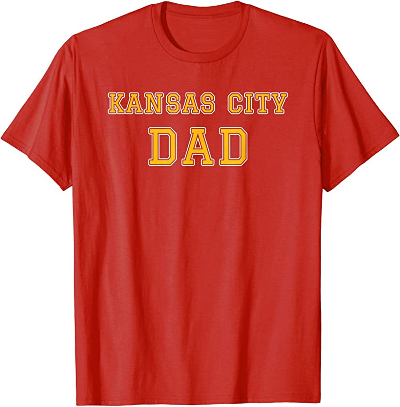 Mens Proud Kansas City Dad KC Football Father’s Day T-Shirt