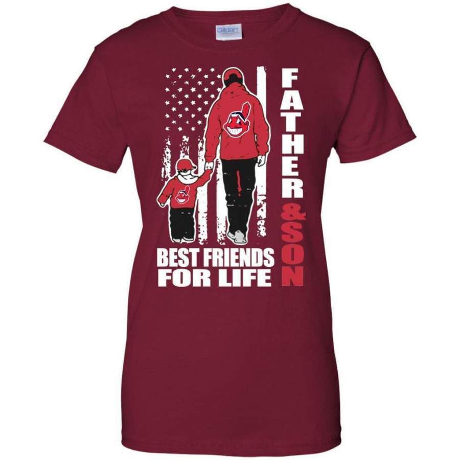 Outstanding Father And Son Best Friends For Life Cleveland Indians Shirt