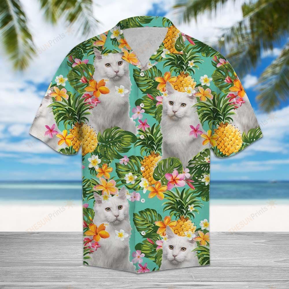 Tropical Pineapple Turkish Angora Hawaiian Shirt Ha100479