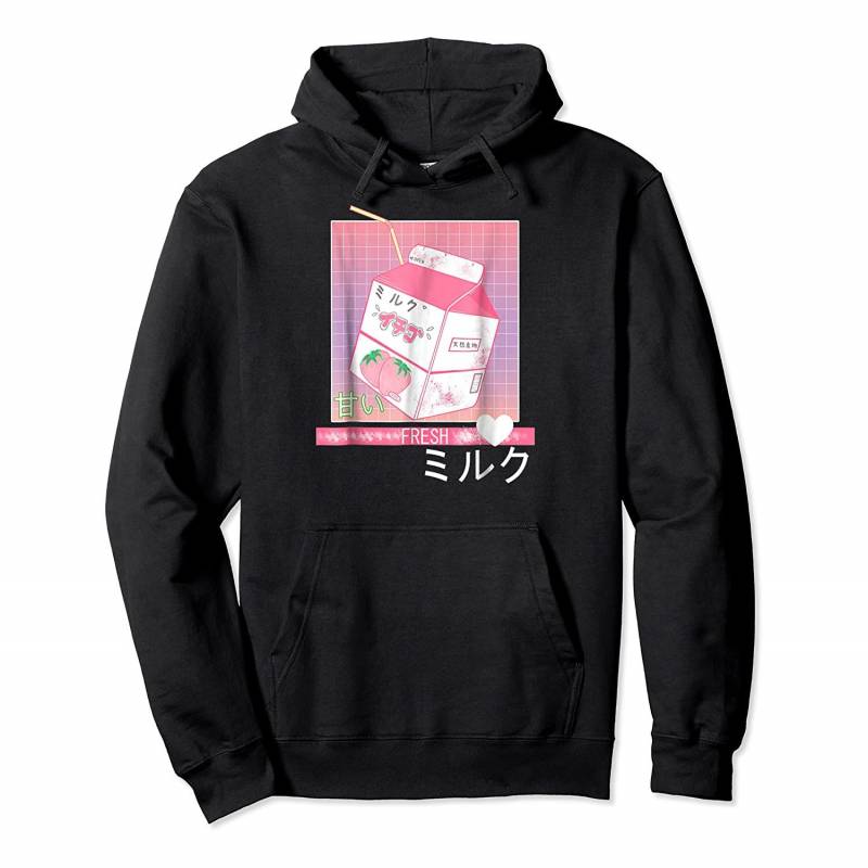 90s Japanese Otaku Stylish Aesthetic Milk Pullover Hoodie, T-Shirt, Sweatshirt