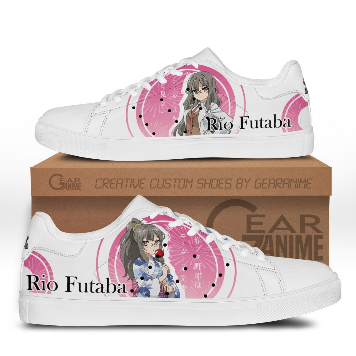 Rio Futaba Skate Sneakers Custom Anime Bunny Girl Senpai Shoes