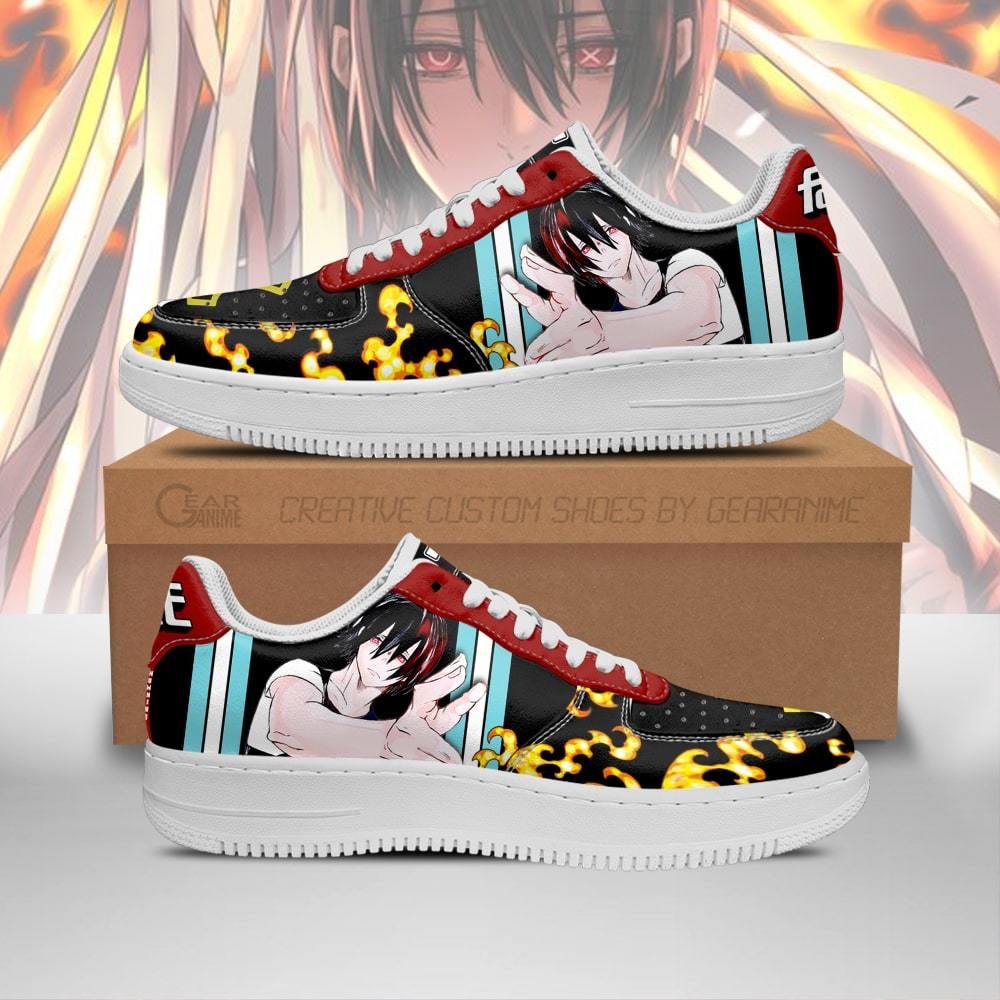 Fire Force Benimaru Shinmon Costume Air Force Shoes Sneakers Custom Anime
