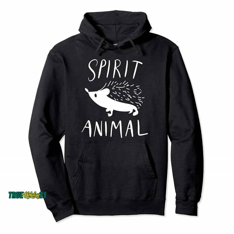 Spirit Animal Hedgehog Pullover Hoodie Funny Gift