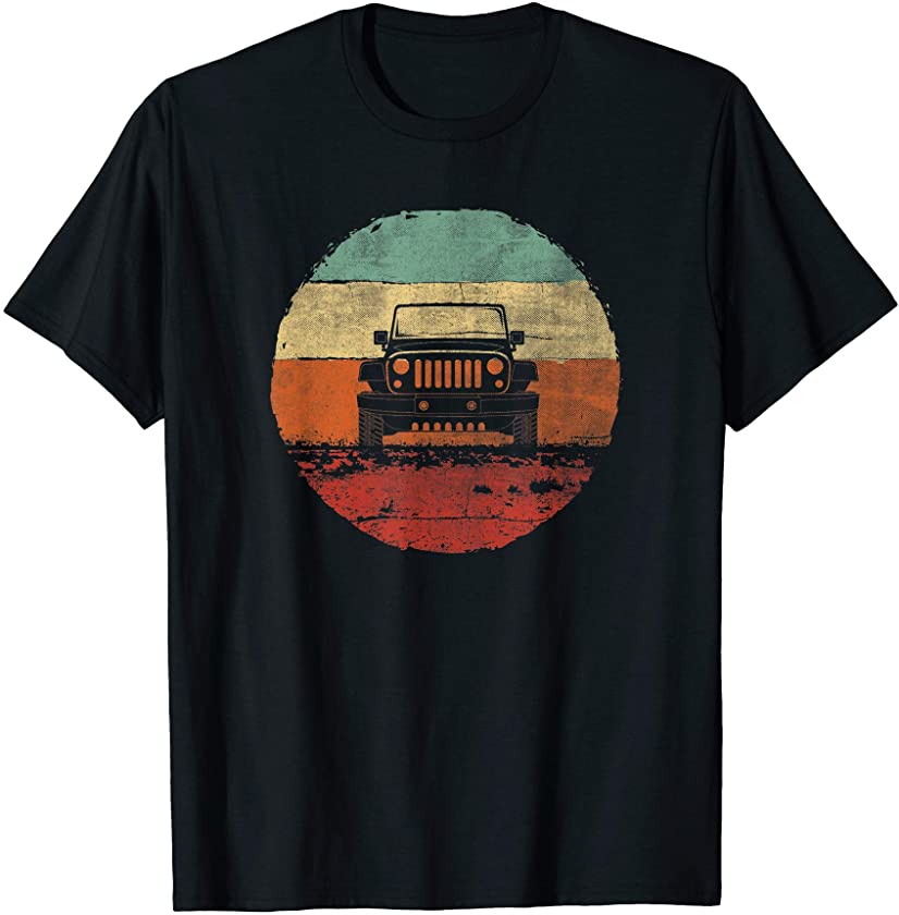 Vintage Sunset 4×4 Vehicle Off Road T-Shirt