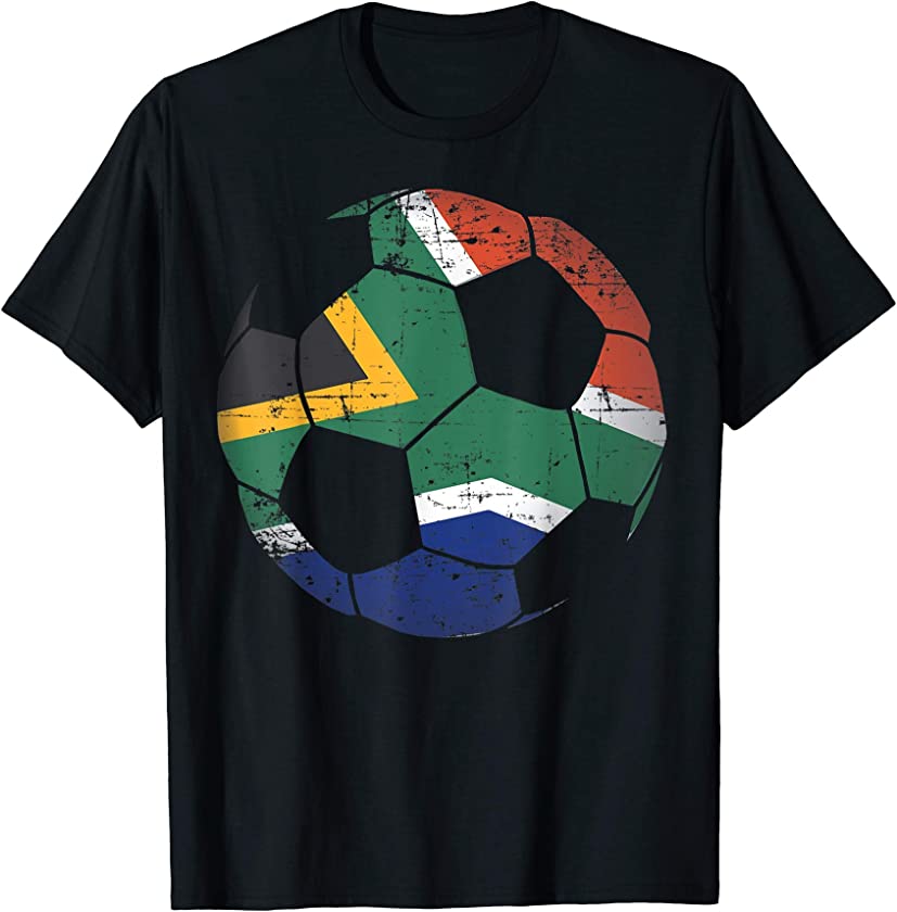 South Africa Soccer Ball Flag Jersey African Football T-Shirt