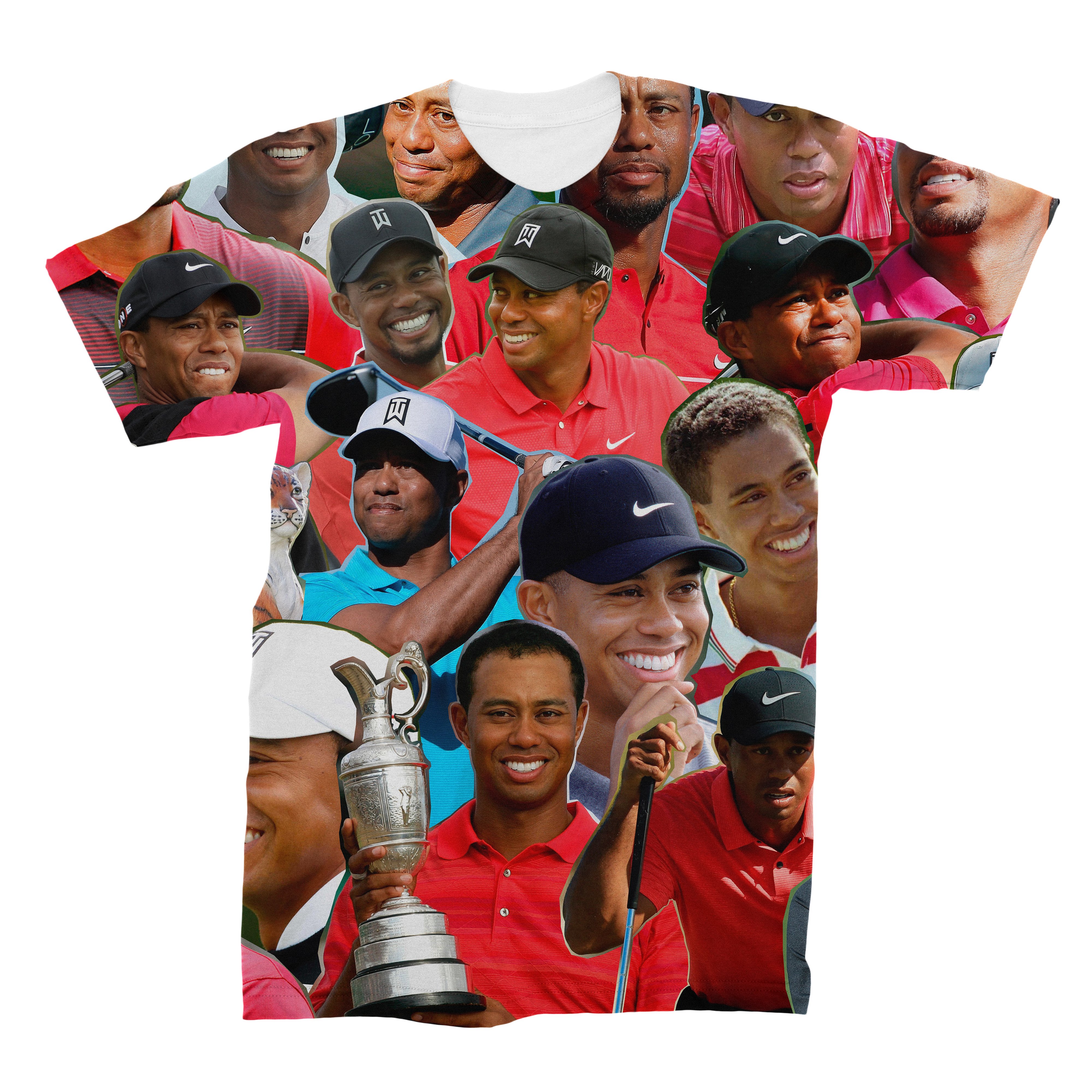 Tiger Woods 3D Collage Face T-Shirt