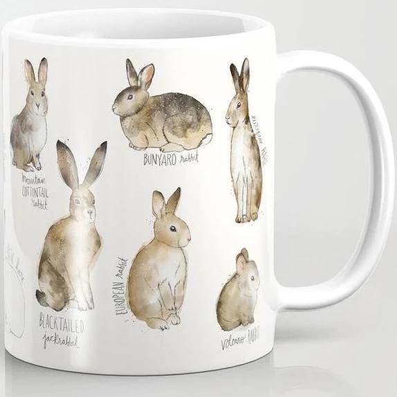 Coffee Mug | Rabbits & Hares By Amy Hamilton