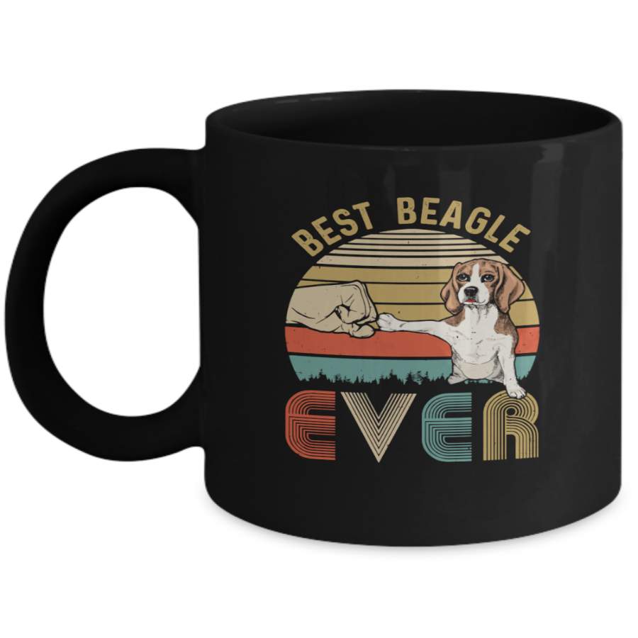 Vintage Best Beagle Dad Ever Bump Fit Funny Dad Gifts Mug