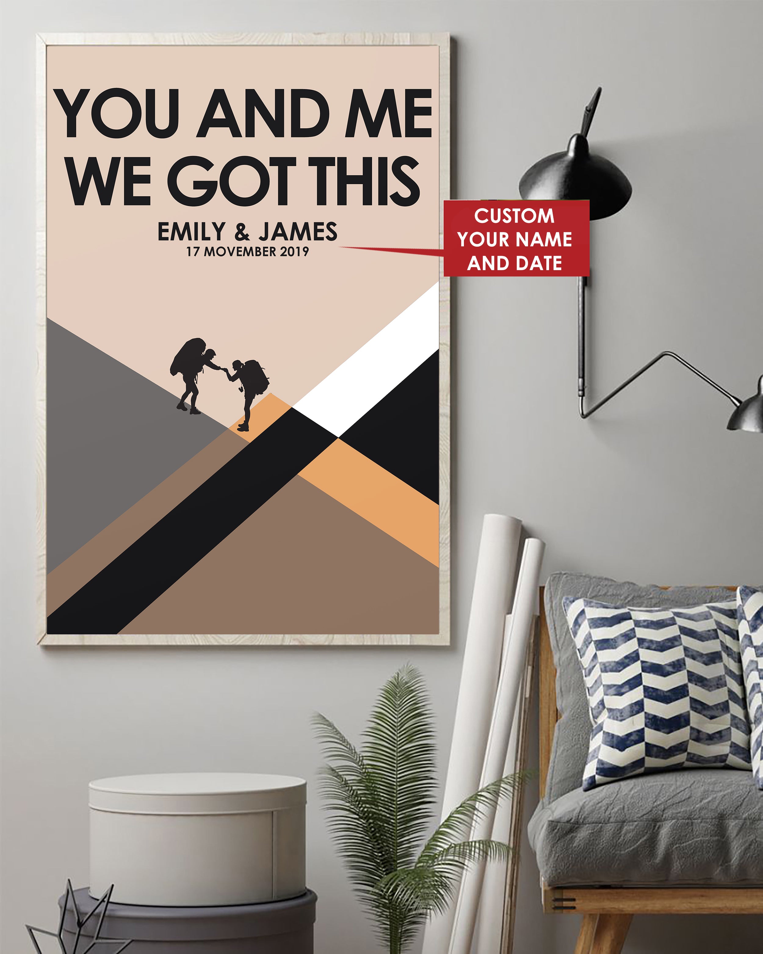 You And Me Climbing Personalized Poster
