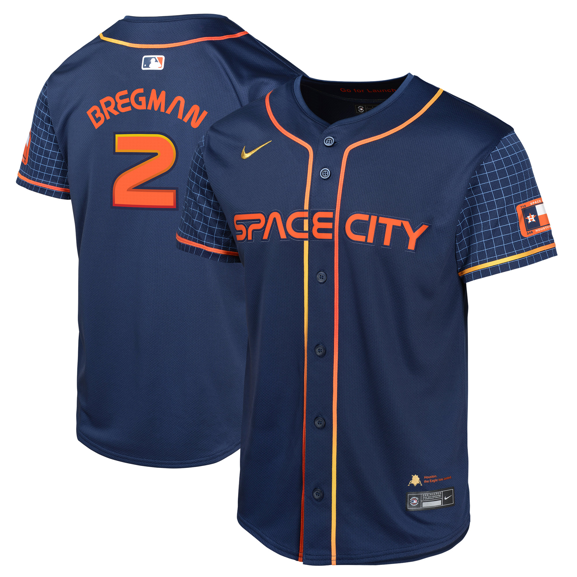 Alex Bregman Houston Astros Youth City Connect Limited Player Jersey – Navy