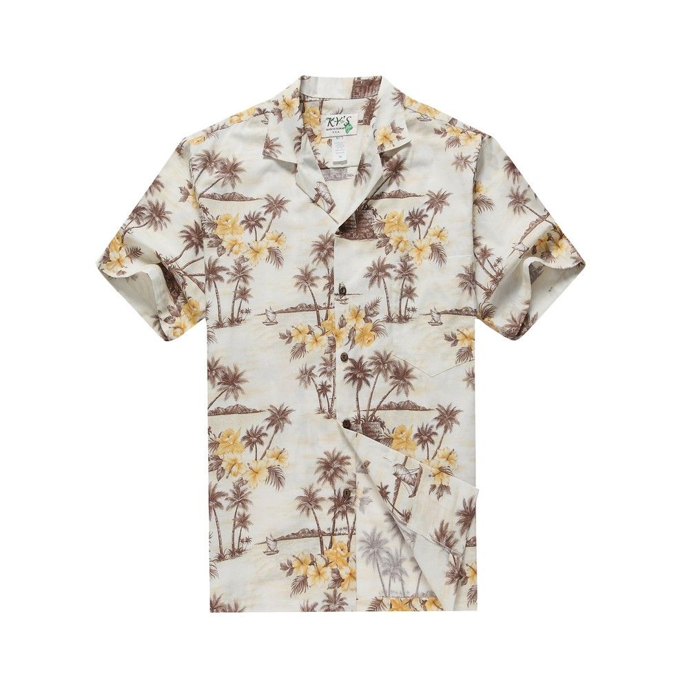 Palms Tan Unique Design Hawaii Shirt Ha52783