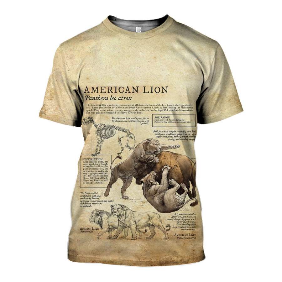 3D All Over Printed American Lion Shirts And Shorts