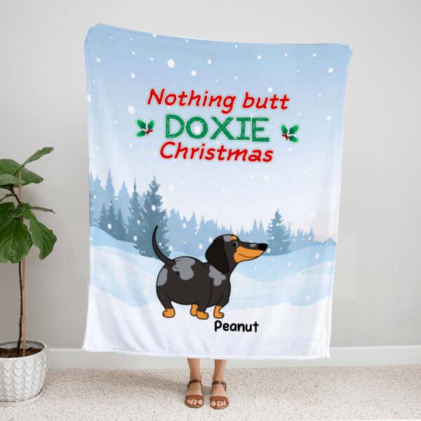 Personalized Dog Fleece Blanket – Cute Christmas Gifts – Up To 6 Dogs