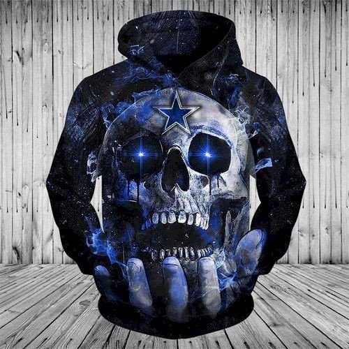 Dallas Cowboys Skull 84 Unisex 3D Hoodie Gift For Fans