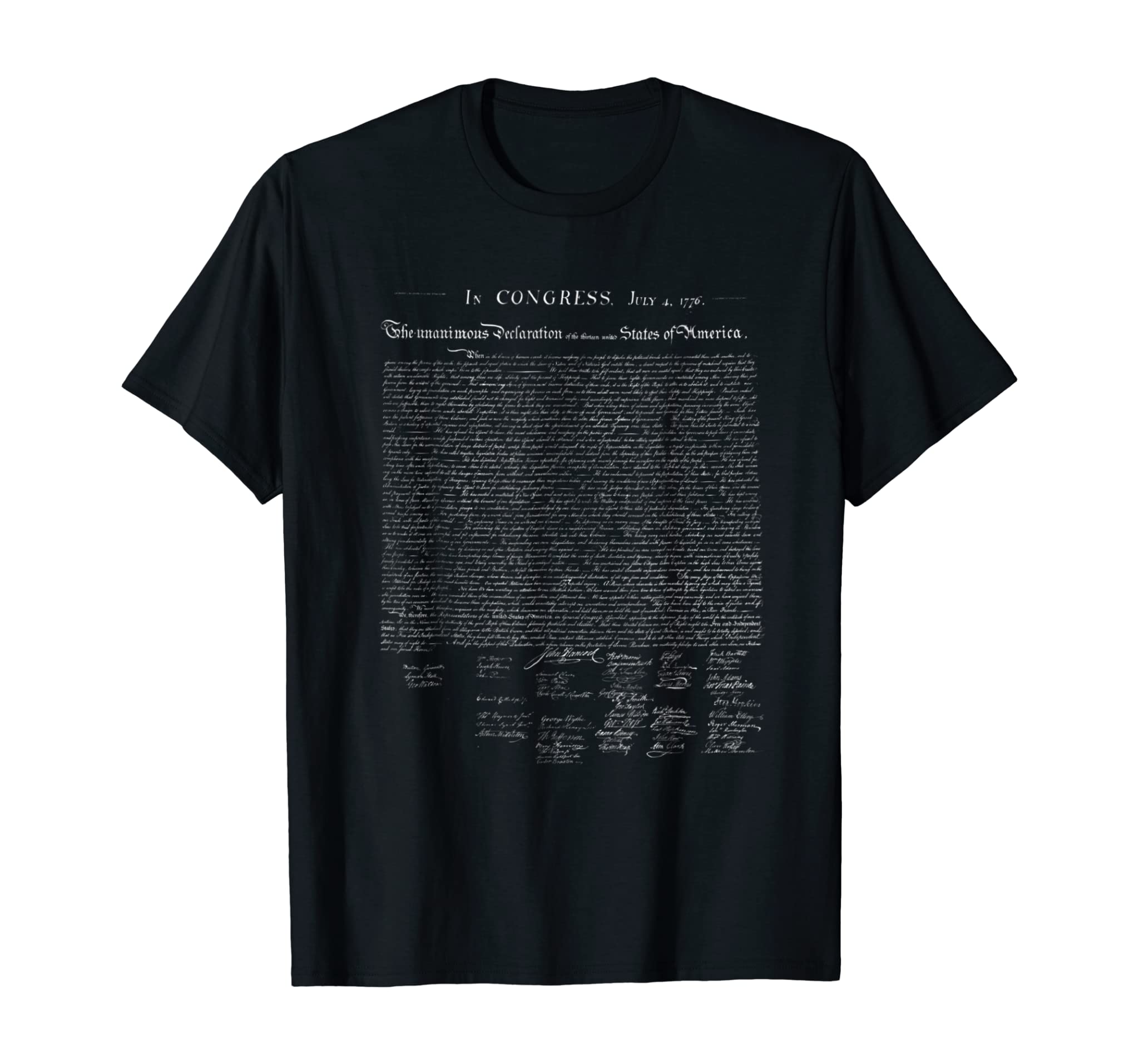 Declaration Of Independence Day Proud American Patriot Tee