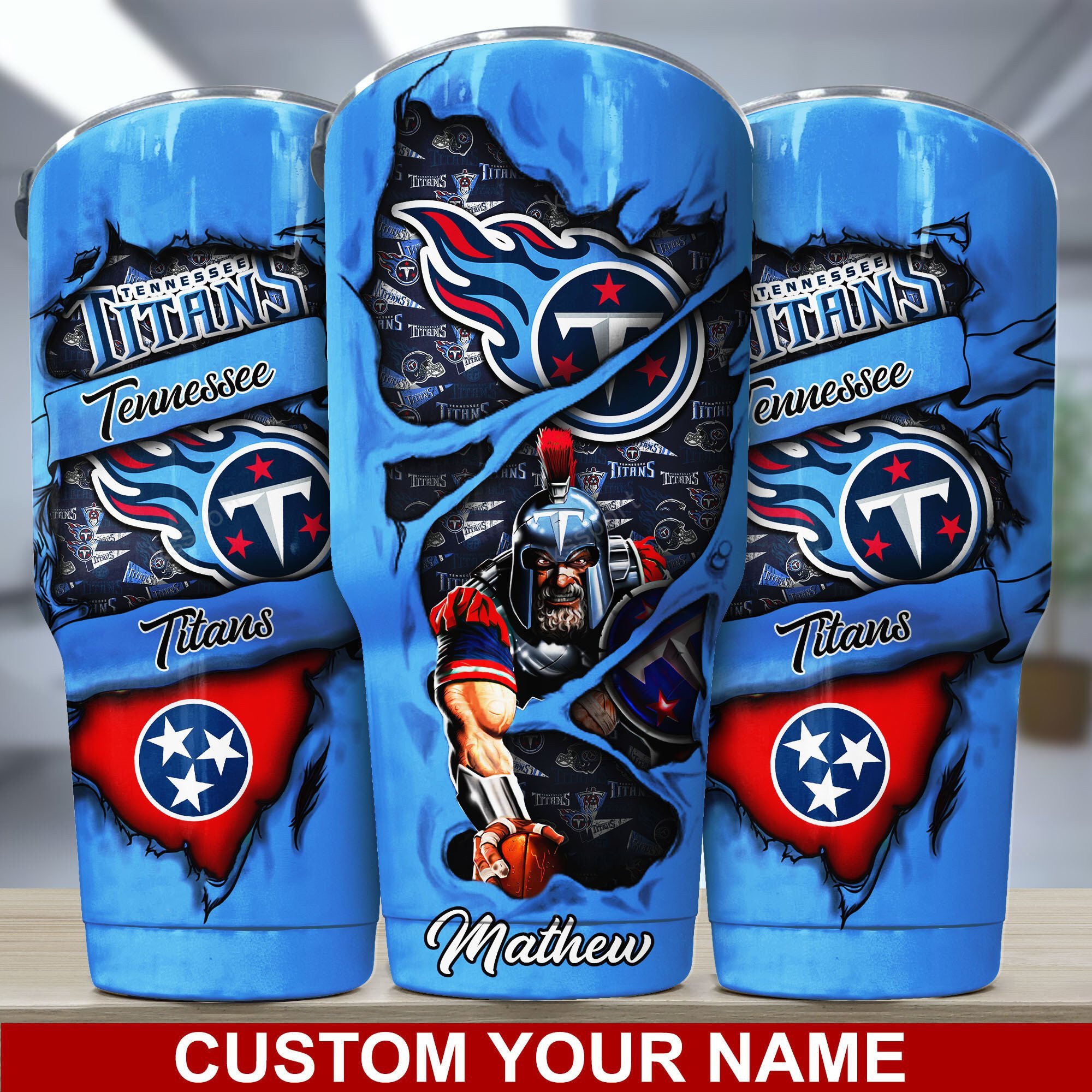 Tennessee Titans Custom Name Tumbler Bg250