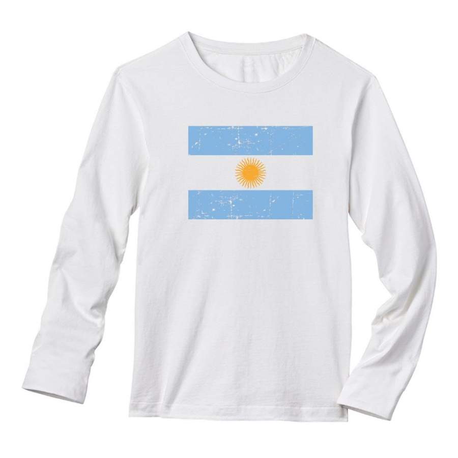 Vintage Argentina Flag Long Sleeve T-Shirt