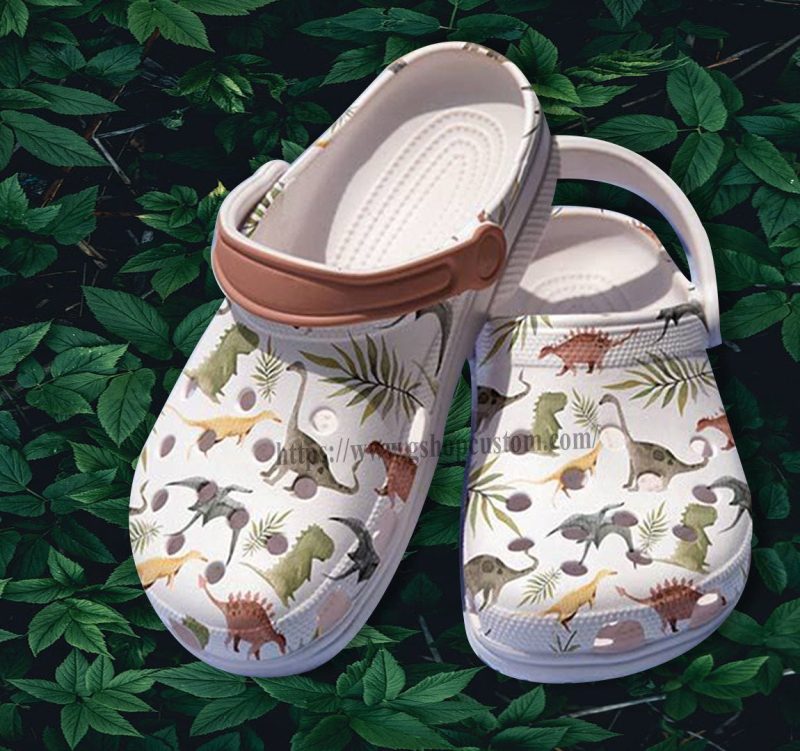 Dinosaur Breed Jurassic Croc Shoes Gift Birthday Girl- Dinosaur Chibi Shoes Croc Clogs Gift Niece