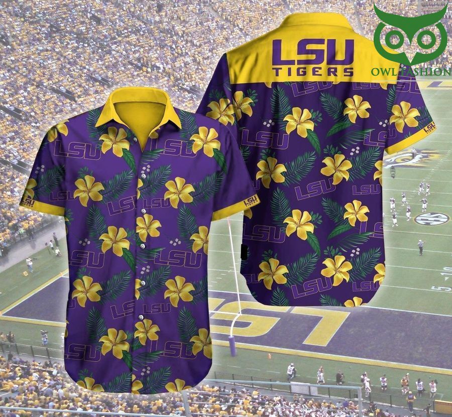 NCAA Lsu Tigers Purple Gold Hawaiian Shirt