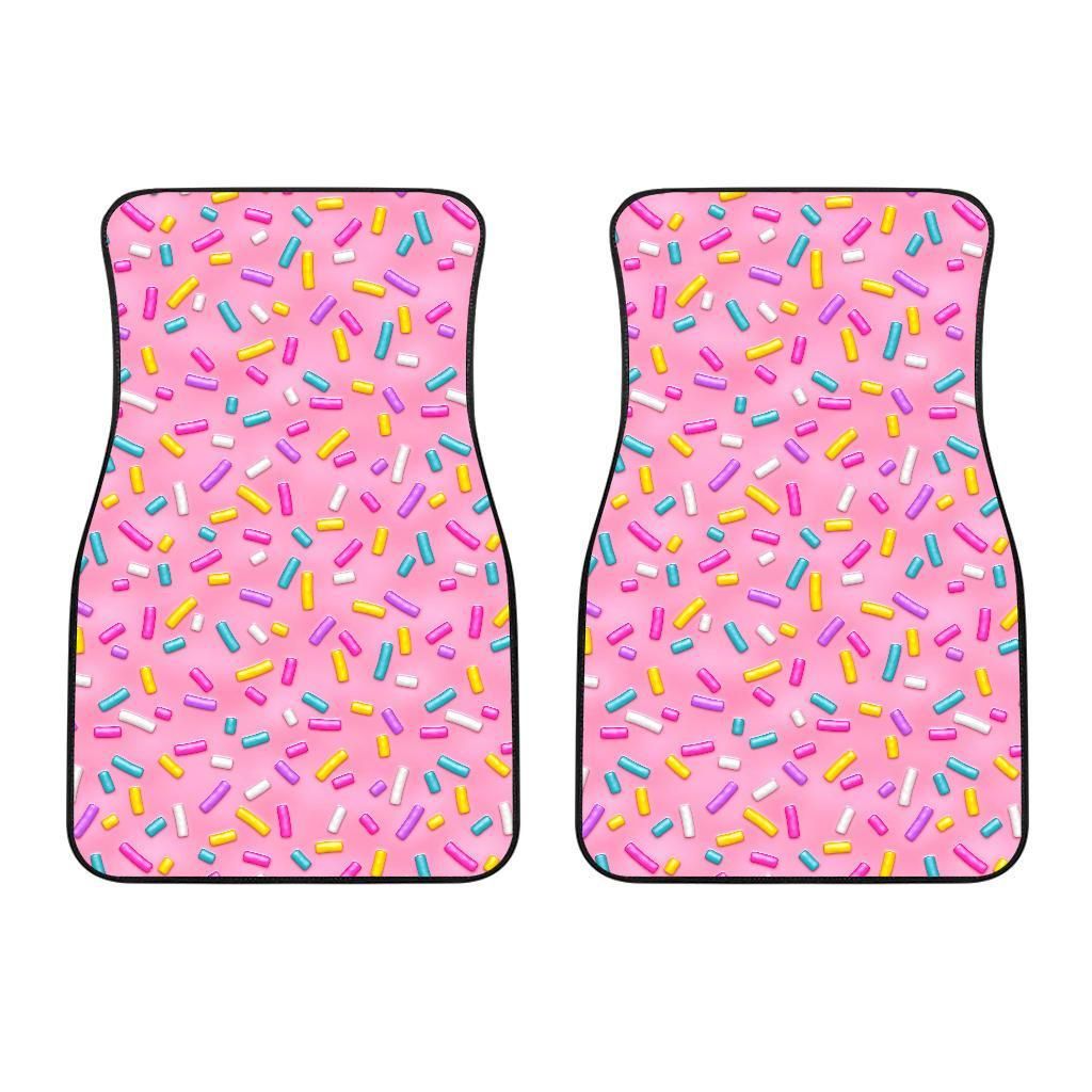 Pink Candy All Over Pink Background Pattern Design Car Mats Car Floor Mats