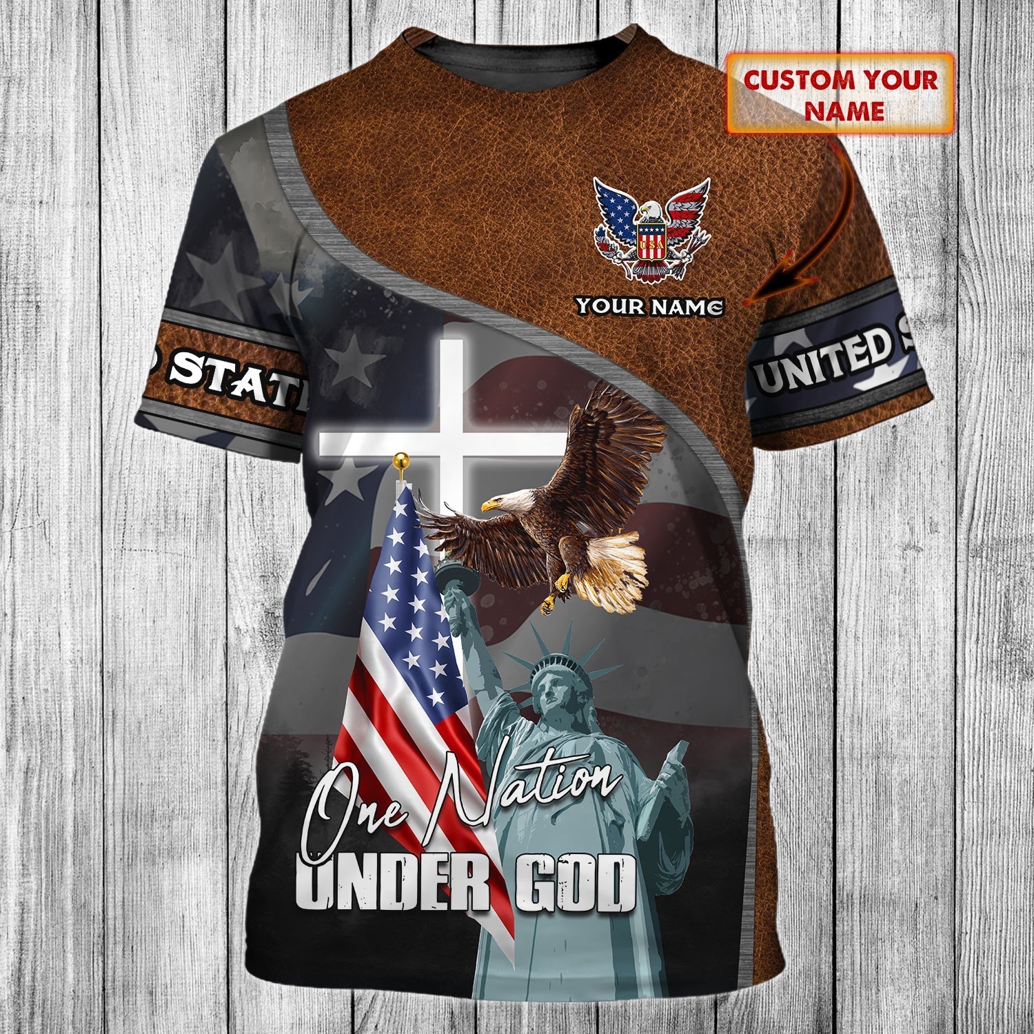 Custom With Name 3D T Shirt Of Independence Day, United States Patriotic Tee Shirt, 4Th Of July 3D Shirt