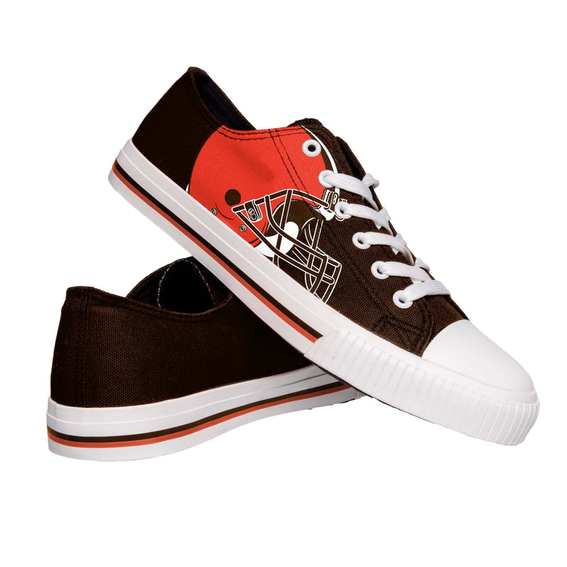 Cleveland Browns NFL Mens Low Top Big Logo Canvas Shoes