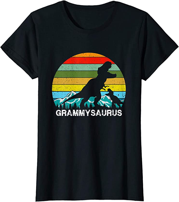 Womens Vintage Promoted To Grammy Saurus Grammysaurus Mothers Day T-Shirt