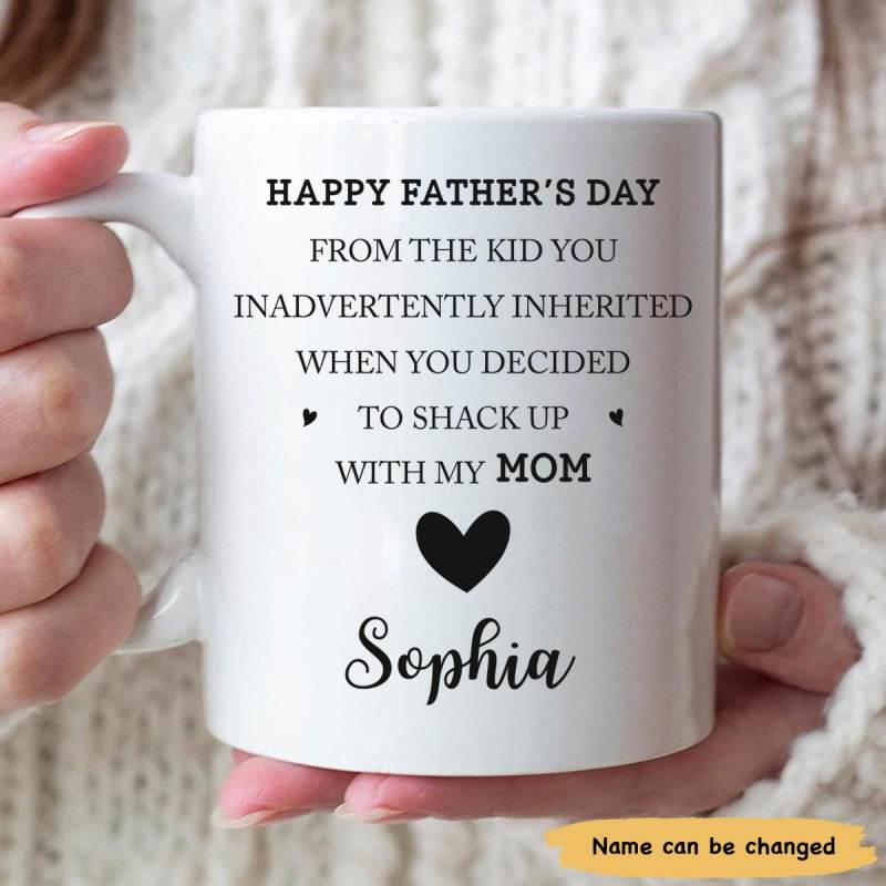 Custom Personalized Happy Father’S Day From The Kid You Inadvertently Inherired Coffee Mugs Gifts Idea For Daddy