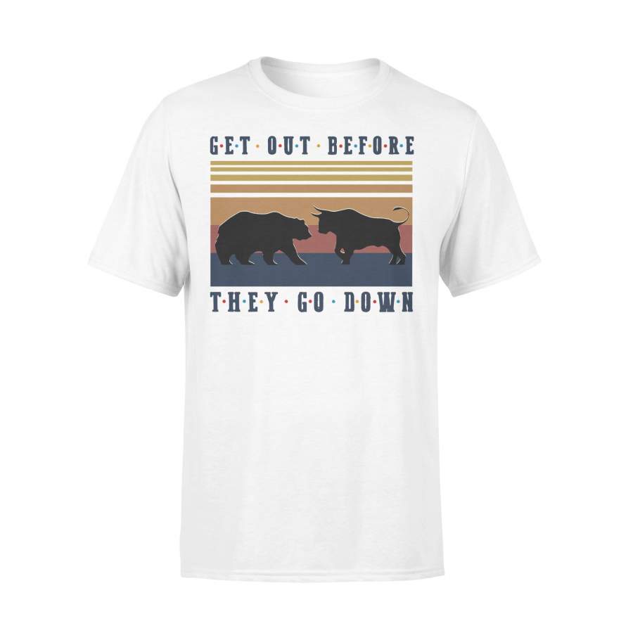 The Beer Vs The Buffalo Get Out Before They Go Down Vintage T-shirt