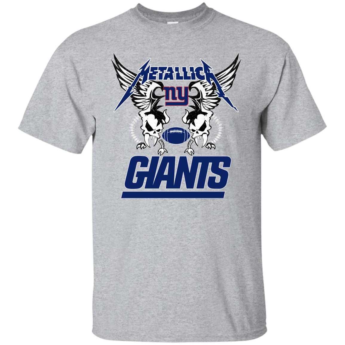 New York Giants Metallica Heavy Metal Football Tshirts | Rook Brand Clothing