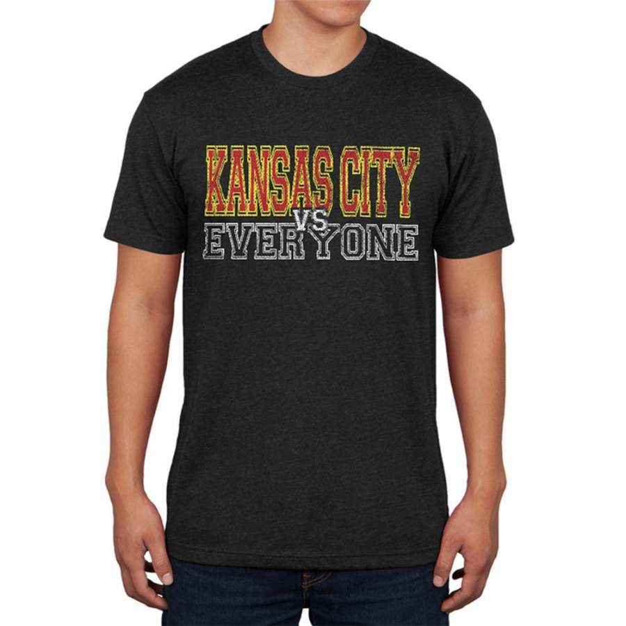 Kansas City VS Everyone Vintage Distressed Mens Soft T Shirt